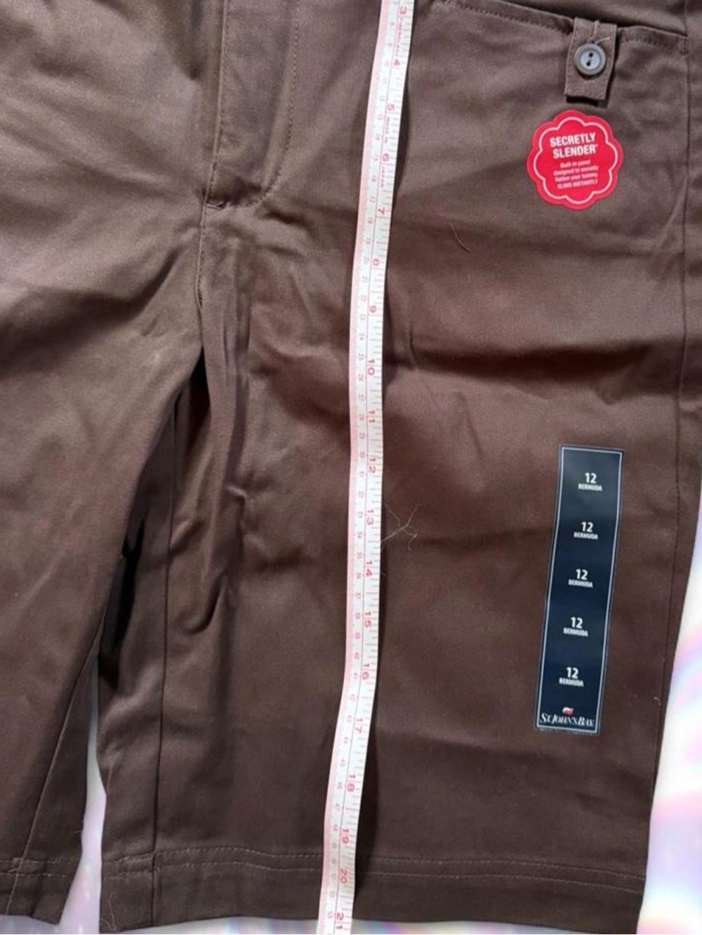 St. John's Bay Dark Brown Bermuda Shorts - Picture 2 of 5